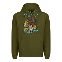 Army Green Cowboys Don't Die Premium Hoodie - FaDigitalArtStudio