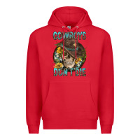 Red Cowboys Don't Die Premium Hoodie - FaDigitalArtStudio