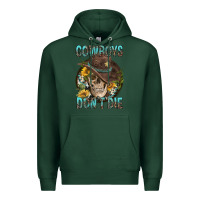 Sports Green Cowboys Don't Die Premium Hoodie - FaDigitalArtStudio