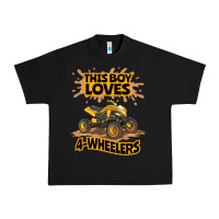 Black Kids Atv Outfit 4 Wheeler Mudding Gift- Boys Four Wheeler Urban Heavy Tee - minhPixels