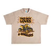 French Oak Kids Atv Outfit 4 Wheeler Mudding Gift- Boys Four Wheeler Urban Heavy Tee - minhPixels
