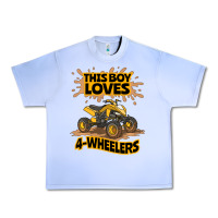 Grape Ice Kids Atv Outfit 4 Wheeler Mudding Gift- Boys Four Wheeler Urban Heavy Tee - minhPixels
