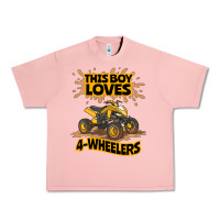 Salmon Kids Atv Outfit 4 Wheeler Mudding Gift- Boys Four Wheeler Urban Heavy Tee - minhPixels