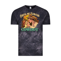 Cloud Black Bring me flowers cowboy Vintage Tee - HowdyJamesFarm