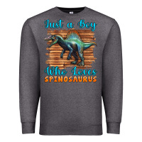 Charcoal Heather just a boy who loves baby spinosaurus Premium Sweatshirt - Artiststas
