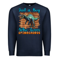 Navy just a boy who loves baby spinosaurus Premium Sweatshirt - Artiststas