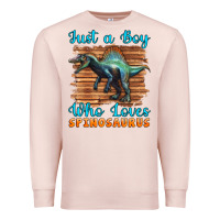 Pale Pink just a boy who loves baby spinosaurus Premium Sweatshirt - Artiststas