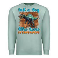Seafoam just a boy who loves baby spinosaurus Premium Sweatshirt - Artiststas