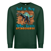 Sports Green just a boy who loves baby spinosaurus Premium Sweatshirt - Artiststas
