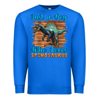 True Royal just a boy who loves baby spinosaurus Premium Sweatshirt - Artiststas