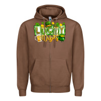 Chestnut Lucky Vibes Zipper Hoodie - CowhideDigitalArt