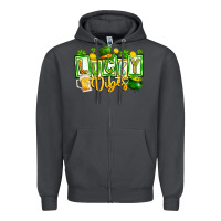 Smoke Lucky Vibes Zipper Hoodie - CowhideDigitalArt