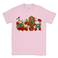 Bubblegum Pink Lady of Guadalupe Coffee Cups Classic Tee - texasbilliewilder