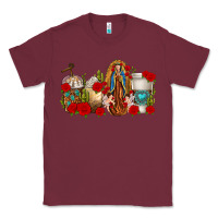 Burgundy Lady of Guadalupe Coffee Cups Classic Tee - texasbilliewilder
