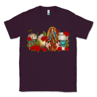 Plum Lady of Guadalupe Coffee Cups Classic Tee - texasbilliewilder