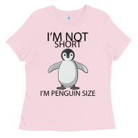 Bubblegum Pink I'm Not Short I'm Penguin Size Ladies Tee - Bettercallsaul
