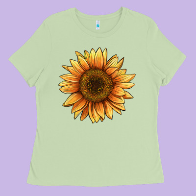 Sunflower Ladies Tee Designed By Barkaloodesign