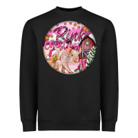 Black pink christmas pig Heavyweight Sweatshirt - FaDigitalArtStudio