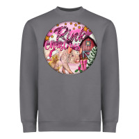 Storm pink christmas pig Heavyweight Sweatshirt - FaDigitalArtStudio