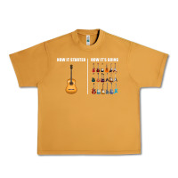 Peanut Butter Guitars How it Started How It's Going Guitar Players Funny Urban Heavy Tee - minhPixels
