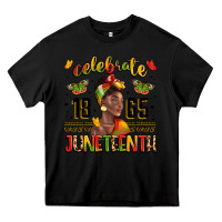 Black celebrate 1865 juneteenth with black woman Heavy Core Tee - LillyAllenDesigns