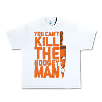 White oogeyman halloween horror distressed quote orange Urban Heavy Tee - minhPixels