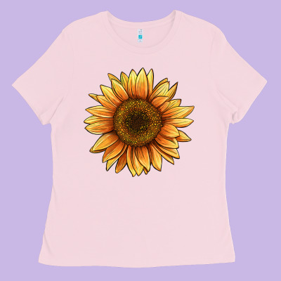 Sunflower Ladies Tee Designed By Barkaloodesign