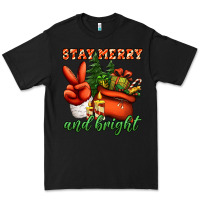 Black stay merry and bright peace hand Premium Tee - Jasminsmagicworld