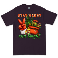 Plum stay merry and bright peace hand Premium Tee - Jasminsmagicworld