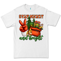 White stay merry and bright peace hand Premium Tee - Jasminsmagicworld