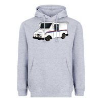 Heather Grey mail truck Heavyweight Hoodie - Artiststas