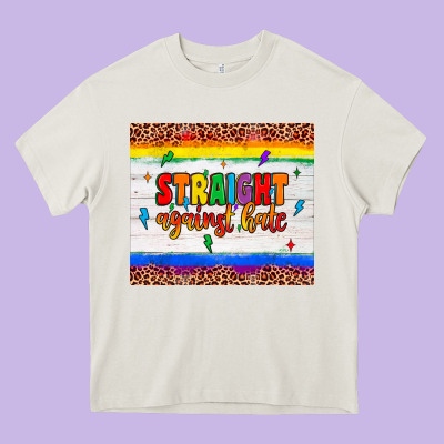 Straight Against Hate Tumbler Heavy Core Tee Designed By Jahusdesignshop