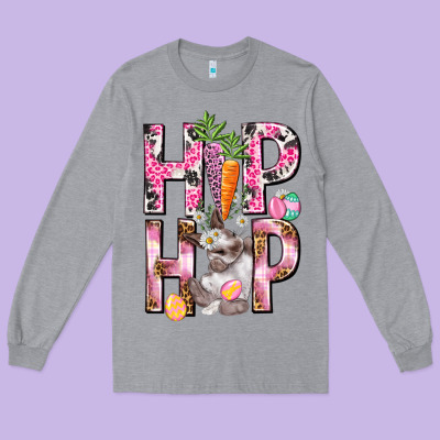 Hip Hop Easter Girl Easter Day Long Sleeve Tee Designed By Howdyjamesfarm