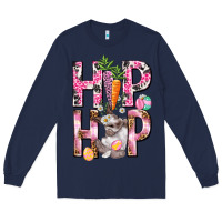 Navy Hip hop Easter Girl Easter Day Long Sleeve Tee - HowdyJamesFarm