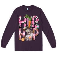 Plum Hip hop Easter Girl Easter Day Long Sleeve Tee - HowdyJamesFarm