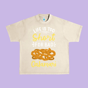 Calamari Squid Seafood Urban Heavy Tee Designed By Minhpixels