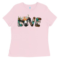 Bubblegum Pink love with holstein cow Ladies Tee - BarkalooDesign