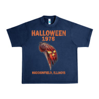 Navy Halloween 1978 Holiday Spooky Myers Pumpkin Haddonfield Urban Heavy Tee - minhPixels