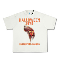 Pistachio Halloween 1978 Holiday Spooky Myers Pumpkin Haddonfield Urban Heavy Tee - minhPixels