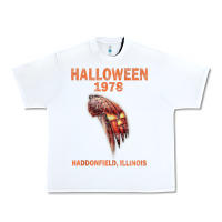 White Halloween 1978 Holiday Spooky Myers Pumpkin Haddonfield Urban Heavy Tee - minhPixels
