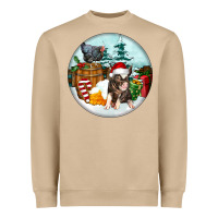 Mushroom Christmas Pig With Chicken Heavyweight Sweatshirt - FaDigitalArtStudio