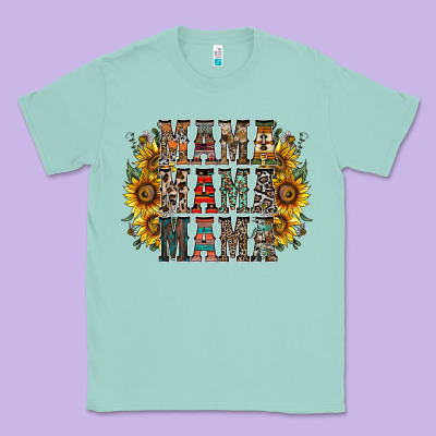 Mama Sunflower Western Classic Tee Designed By Racoondesign