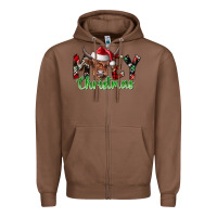 Chestnut moey Christmas Zipper Hoodie - CowhideDigitalArt