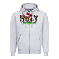 Heather Grey moey Christmas Zipper Hoodie - CowhideDigitalArt