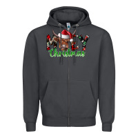Smoke moey Christmas Zipper Hoodie - CowhideDigitalArt