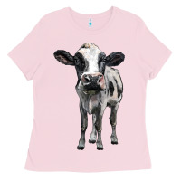 Bubblegum Pink holstein cow Ladies Tee - BarkalooDesign