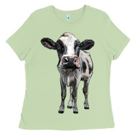 Matcha holstein cow Ladies Tee - BarkalooDesign