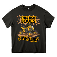 Asphalt Kids Atv Outfit 4 Wheeler Mudding Gift- Boys Four Wheeler Heavy Core Tee - minhPixels