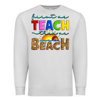 Dove Grey first we teach then we beach Premium Sweatshirt - Artiststas