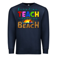 Navy first we teach then we beach Premium Sweatshirt - Artiststas